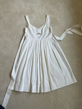 Club Monaco White Sleeveless Dress with Tie-Back